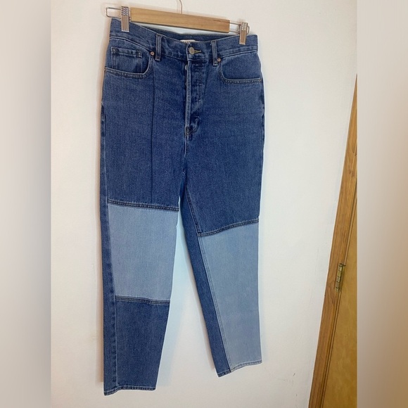 PacSun Ultra High Rise Slim Button Fly Colorblock Jeans - Picture 1 of 5